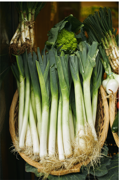 Crema de puerros con chips de verduras La Caja Saludable
