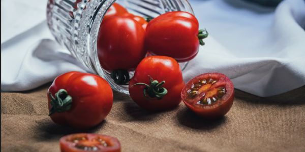 Tartar de tomate WABI SABI con helado de AOVE La Caja Saludable