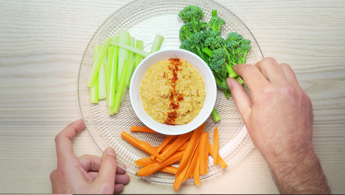 Sobrasada vegana y crudités de Bimi®, zanahoria y apio La Caja Saludable