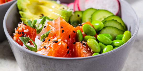 Poké hawaiano con edamame La Caja Saludable