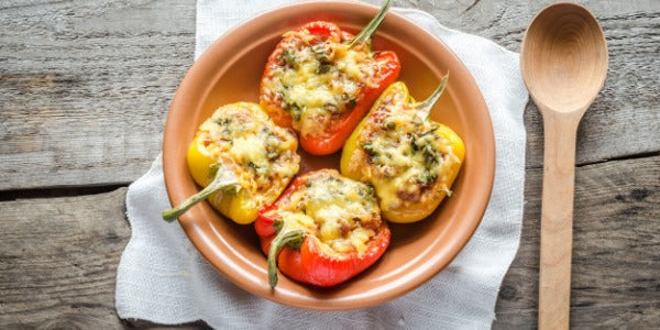 Pimientos rellenos de boloñesa (nuritmica.fit) La Caja Saludable