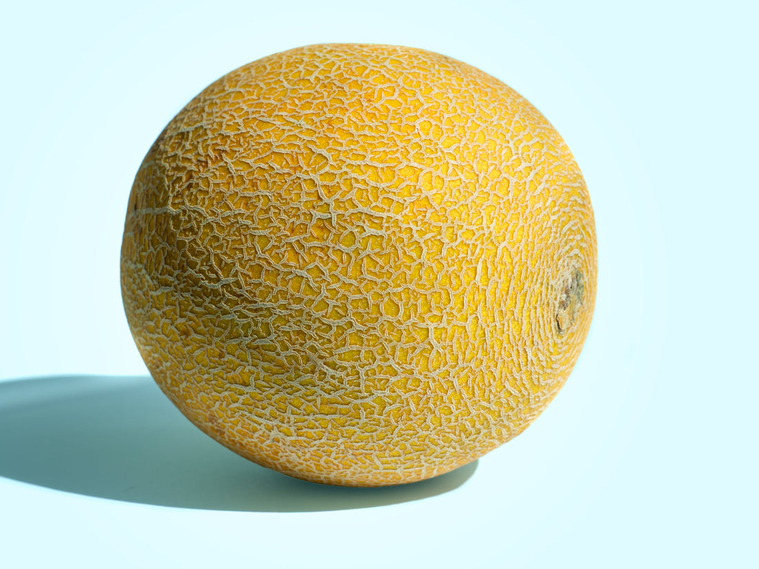 Sopa fría de melón Galia con jamón y menta