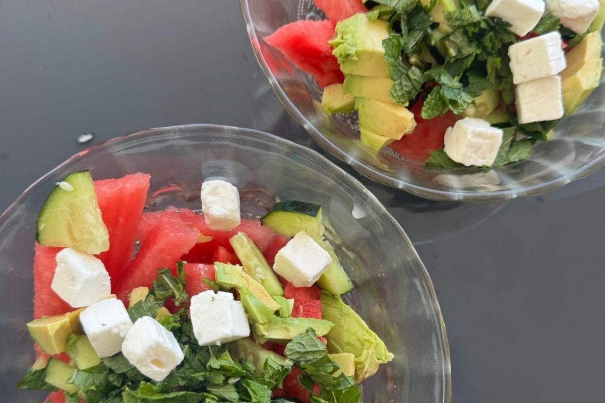 Ensalada de sandía y queso feta
