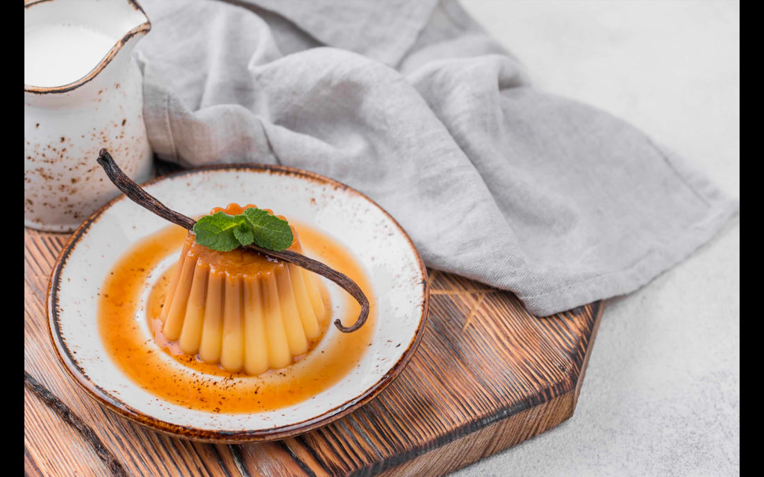 Flan de caqui saludable