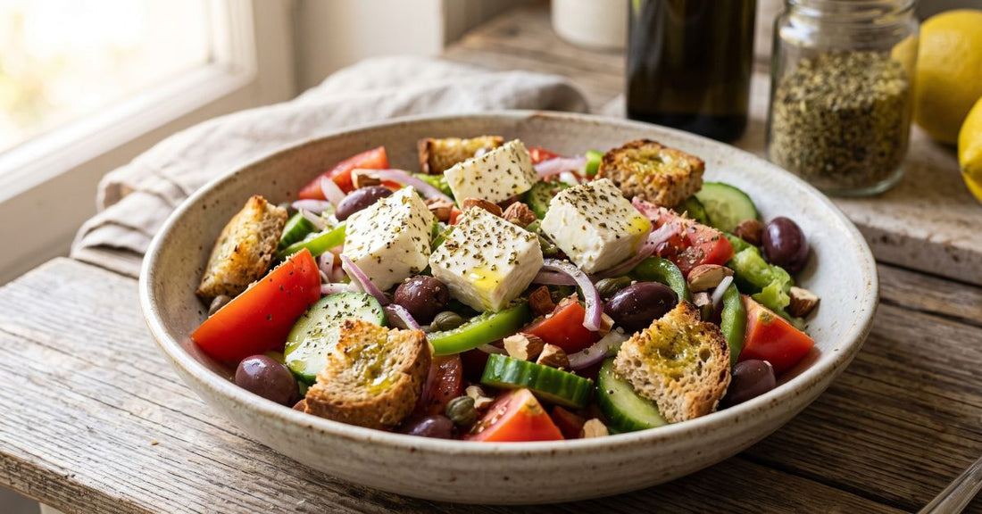 Ensalada griega con queso feta