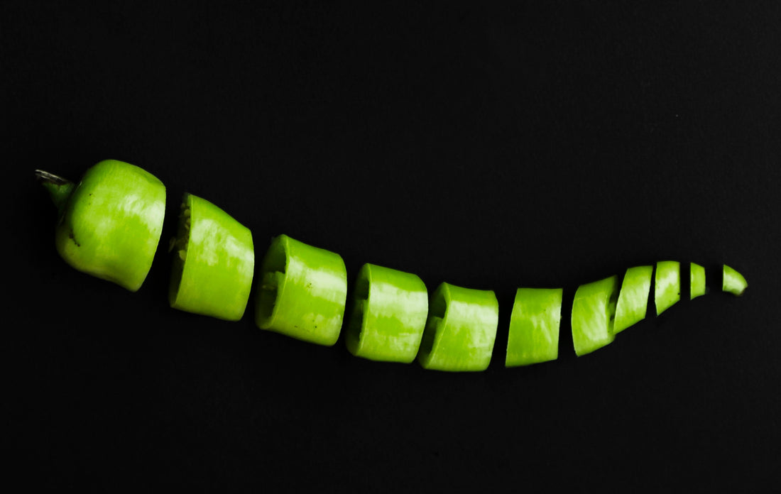 Salteado de pimientos verdes