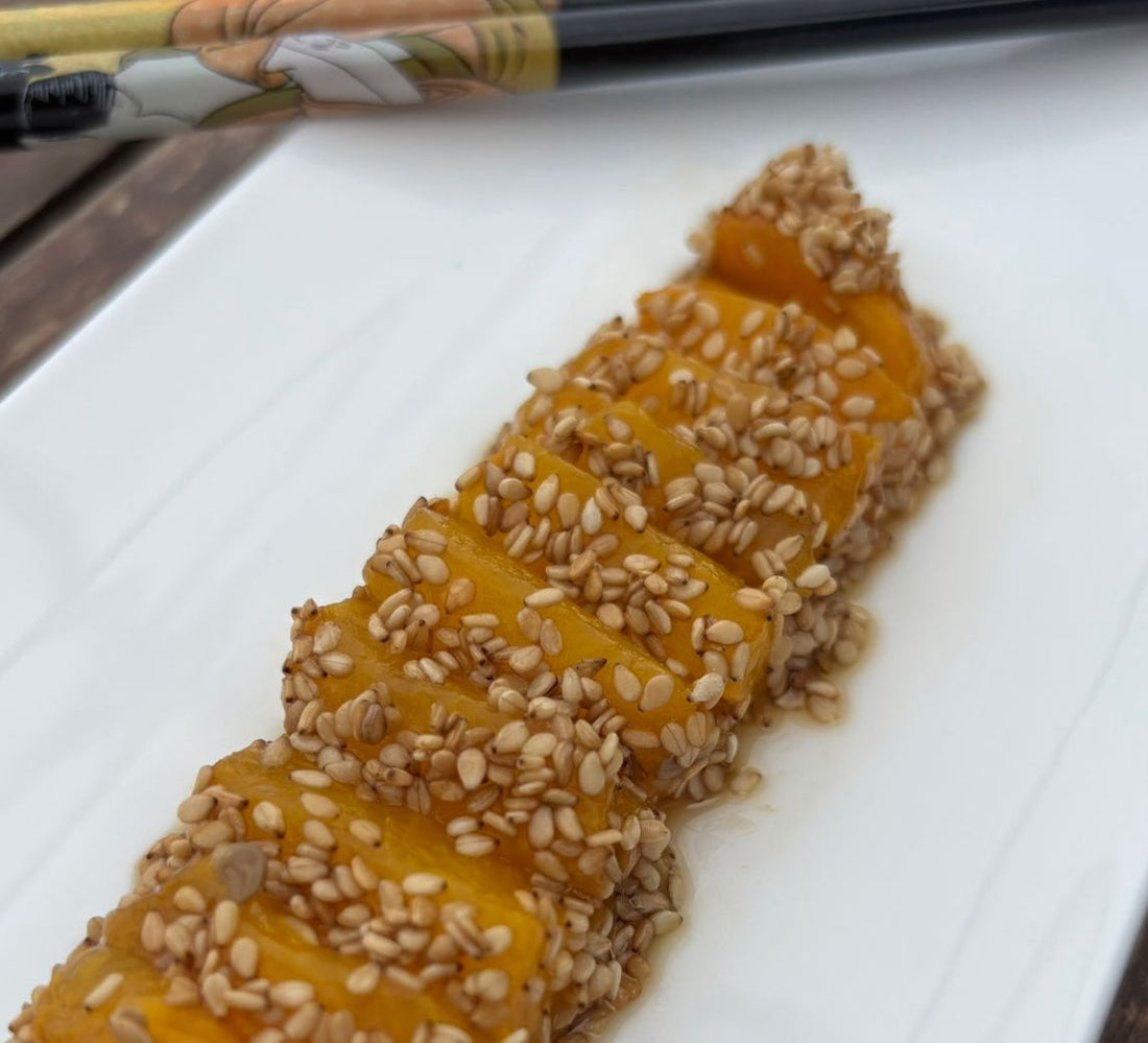 Sashimi de sandía naranja